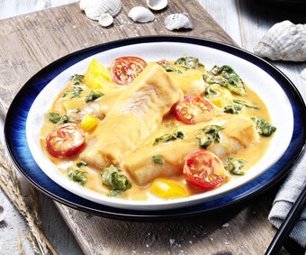 Fisch-Filetinis in Paprika-Sahnesauce (Artikelnummer 01512)