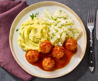 Schlemmer-Menü: Mettbällchen mit Kohlrabigemüse (Artikelnummer 01675)