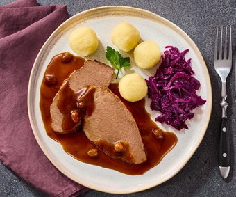 Schlemmer-Menü: Sauerbraten „Rheinische Art“ (Artikelnummer 01797)