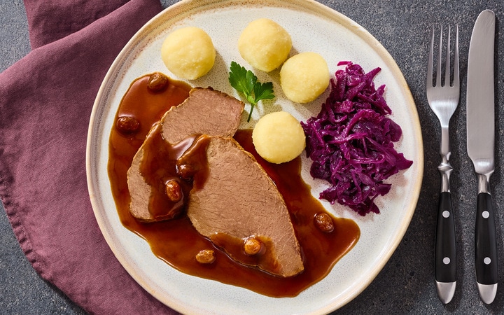 Schlemmer-Menü: Sauerbraten „Rheinische Art“ (Artikelnummer 01797)